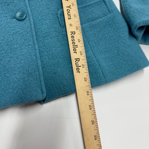 Pendleton Coat Womens Small Blue Vintage Button Up Merino Wool Pea Jacket - Picture 6 of 7